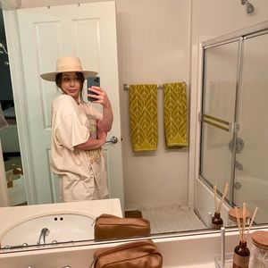 Lack of color Juno boater hat